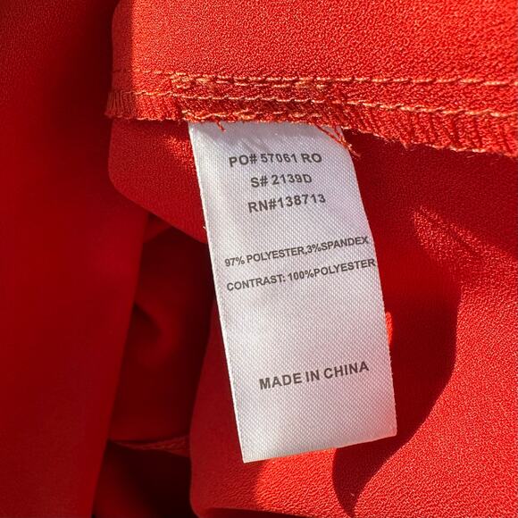 Red Cocktail Flare Dress for the Holidays or Summer, Size L - Picture 5 of 8